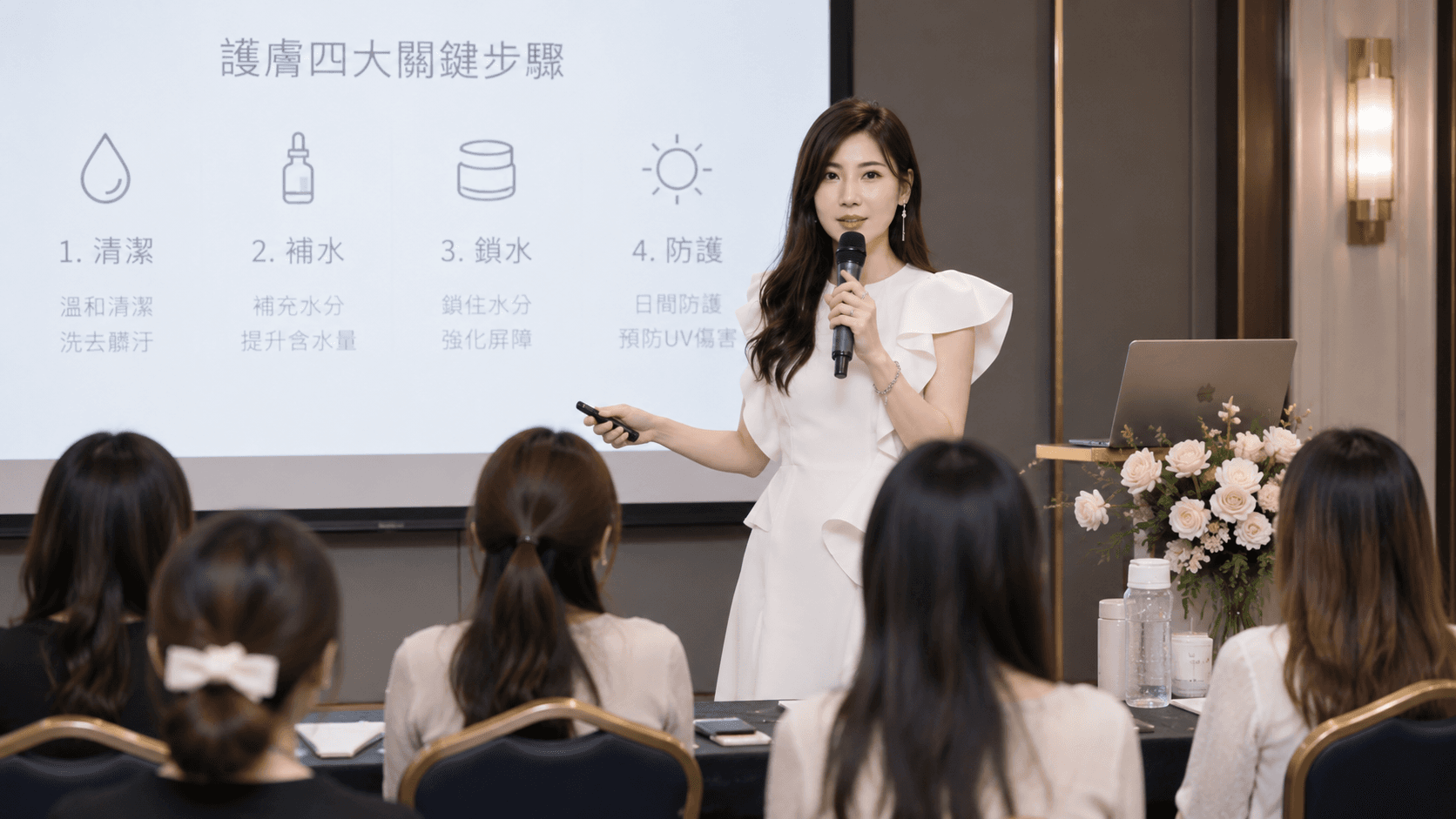 Gina 現場授課與學員互動